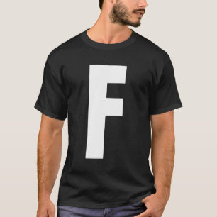 T-shirt Lettre F Alphabet Coque supérieur Halloween