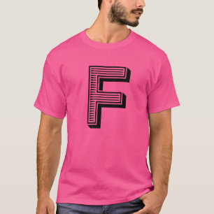 T-shirt Lettre F Fun Big and Bold pour Événements Famille 