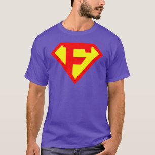 T-shirt Lettre F Vol4 az Super Lettre vintage