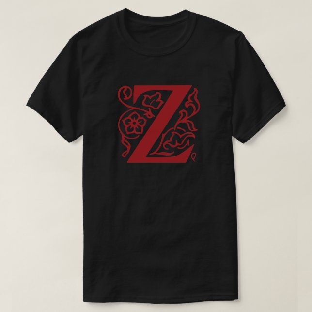 T-shirt Lettre fantaisie Z (Design devant)