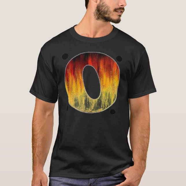 T-shirt Lettre flamboyante O (Devant)