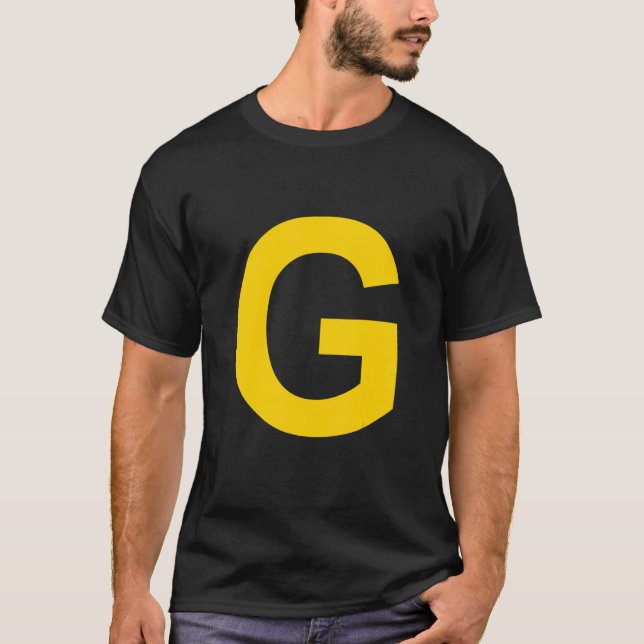 T-shirt LETTRE G alphabet majuscule (Devant)