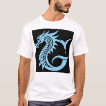 Lettre G de style dragon, alphabet du dragon, mono