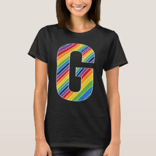 T-shirt LETTRE G Gay pride Lesbien Bisexuel Trans LETTRE G