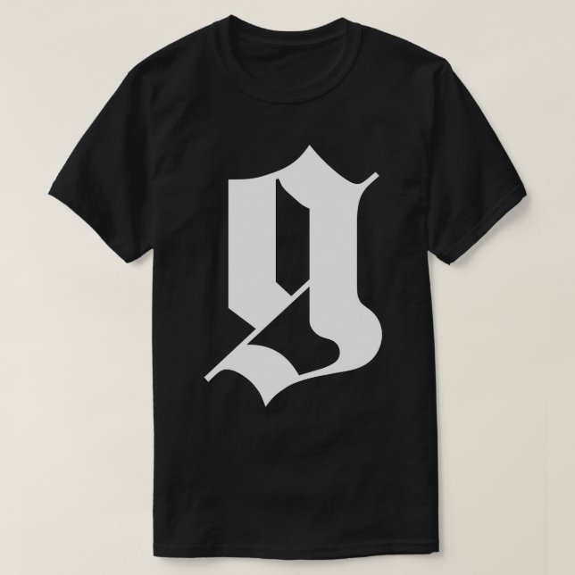 T-shirt lettre g pour gothique (Design devant)