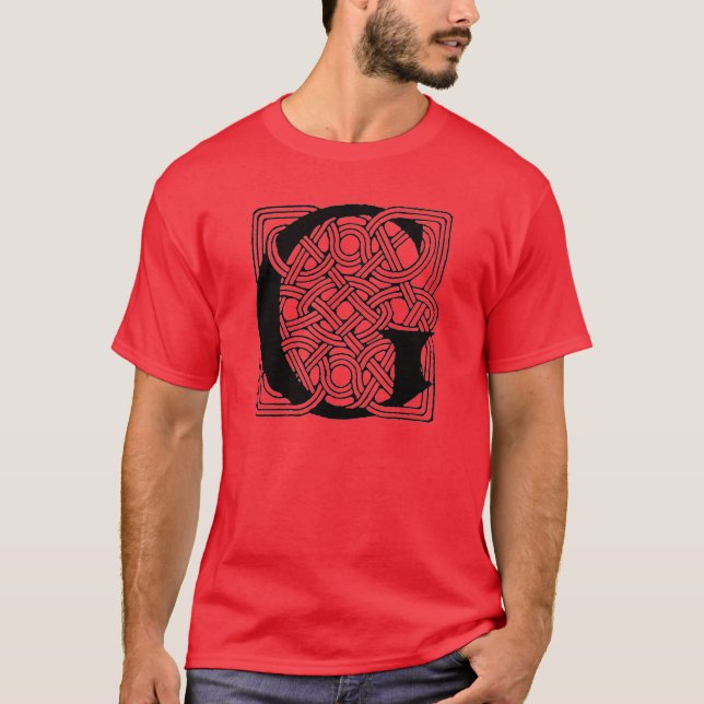 T-shirt LETTRE G Vintage Céleste Knot Monogramme (Devant)