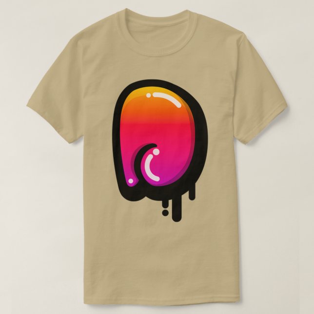 T-shirt LETTRE Graffiti D (Design devant)