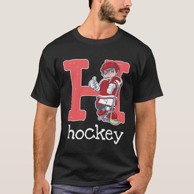 T-shirt LETTRE Hockey Kids Alphabet Field Jeu Sport Lover (Devant)