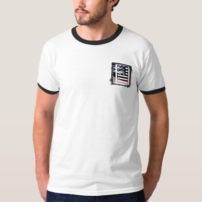 T-shirt Lettre I Monogramme Initial USA (Devant)