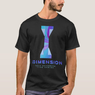 T-shirt Lettre I Tech 3D Moderne Élégante