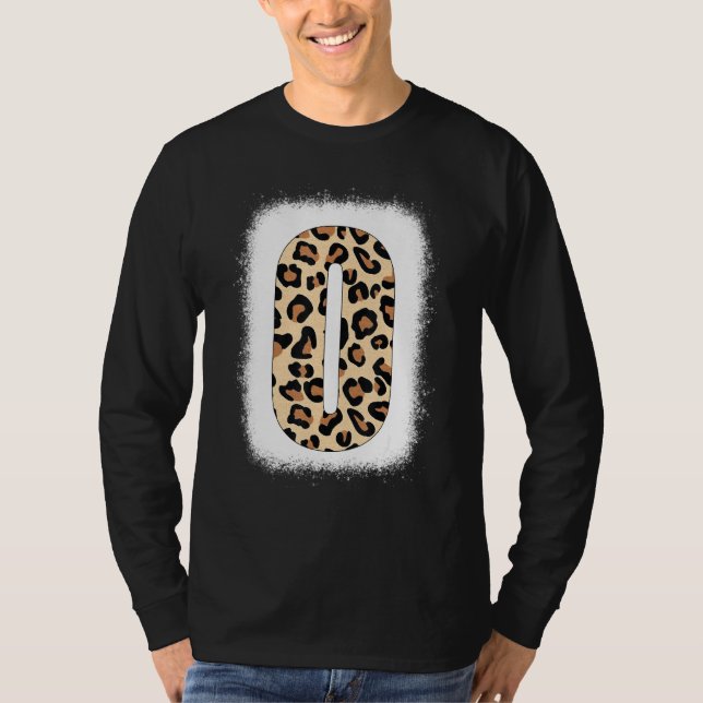 T-shirt Lettre imprimée O Lettre initiale O Leopard B (Devant)