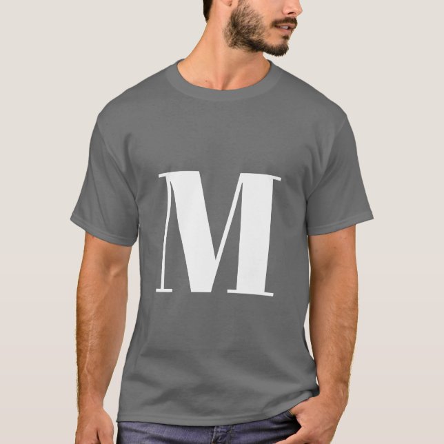 T-shirt LETTRE INITIALE GRECQUE CLAIR MONogramme Moderne (Devant)