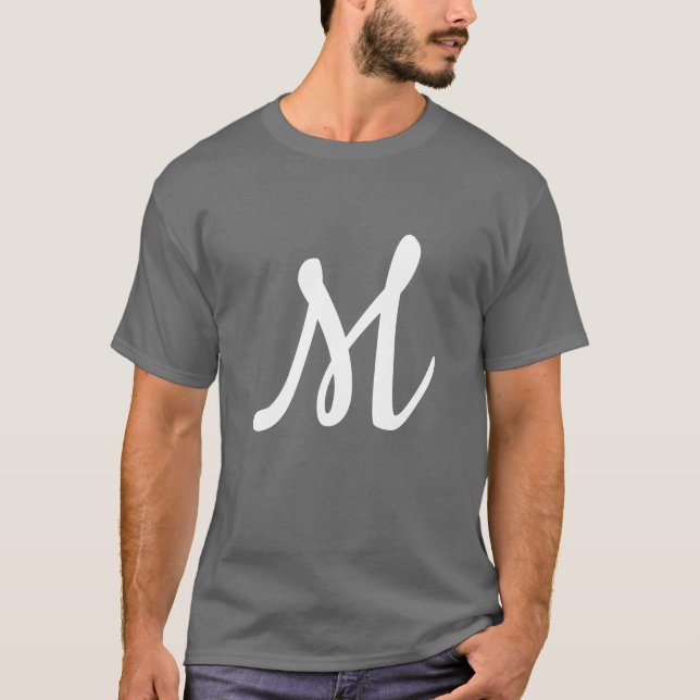 T-shirt LETTRE INITIALE GRECQUE CLAIR MONogramme Moderne (Devant)
