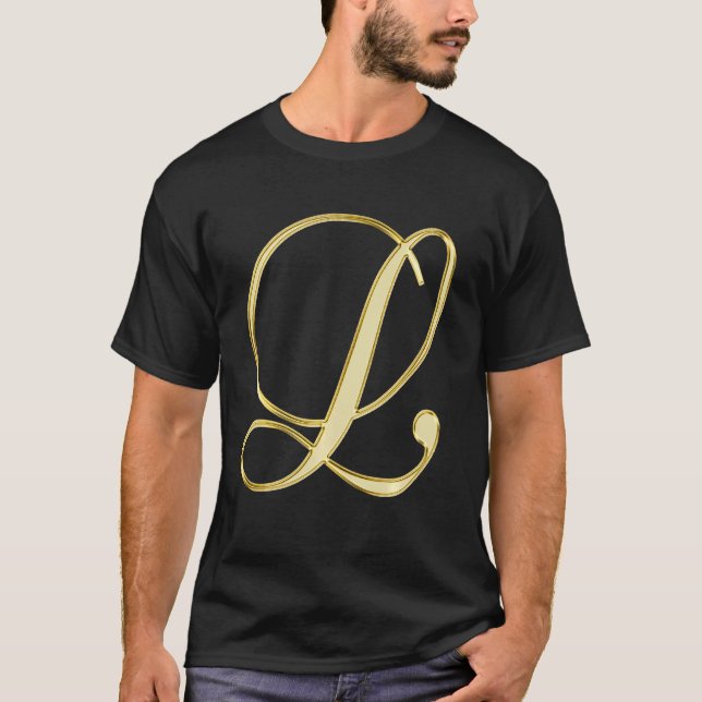 T-shirt Lettre initiale monogramme L (Devant)