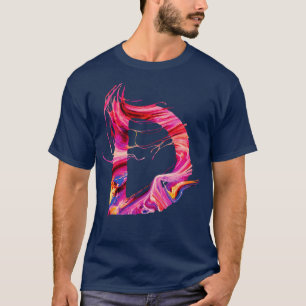 T-shirt Lettre initiale peinte couleur D