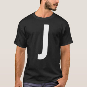 T-SHIRT LETTRE J ALPHABET MONOGRAM INITIAL