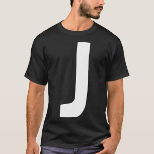 T-shirt Lettre J grand et blanc gras