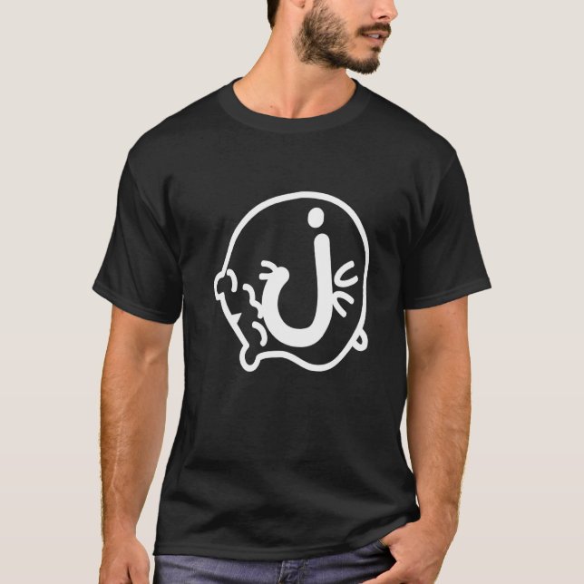 T-shirt Lettre J Hamster Nom Monogramme (Devant)