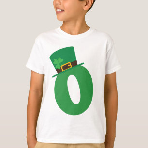 T-shirt LETTRE Jour de la Saint Patrick O Alphabet