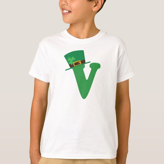 T-shirt LETTRE Jour de la Saint Patrick V Alphabet (Devant)