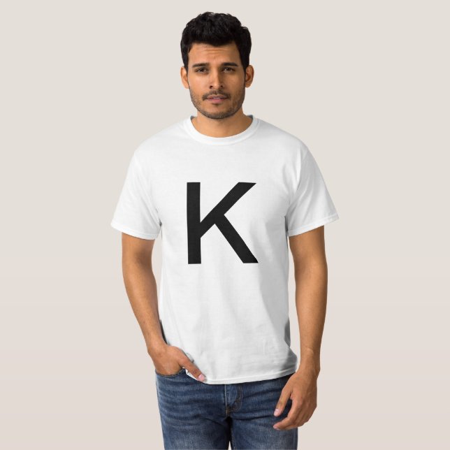 T-shirt Lettre K (Devant entier)