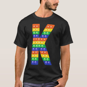 T-shirt LETTRE K MAJUSCULE Alphabet FICHIER Pop It Matchin