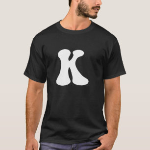 T-shirt Lettre K Majuscule Alphabet Groupe d'équipe Costum