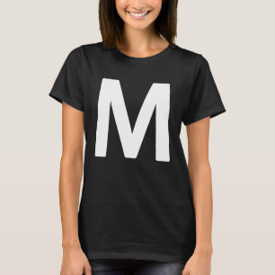 T-shirt Lettre M Lettre minuscule pour Halloween Lettre AB
