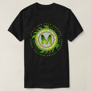 T-shirt Lettre M Typographie Tech Futuriste Texte Personna