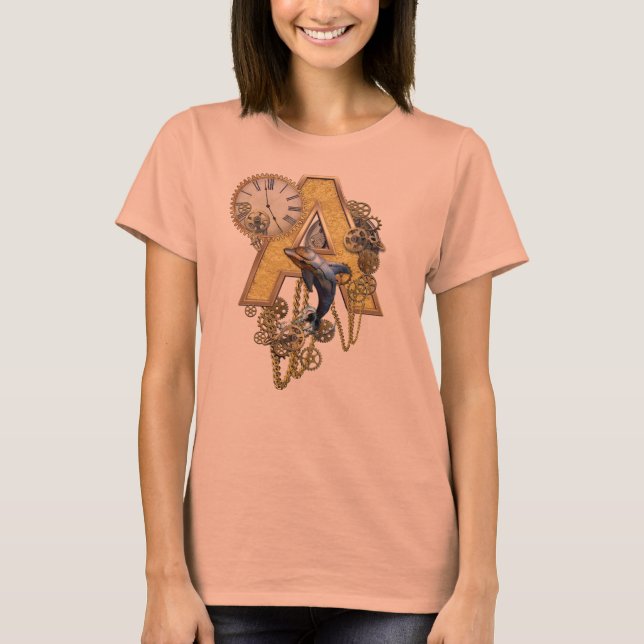 T-shirt Lettre majuscule A alphabet-monogramme (Devant)