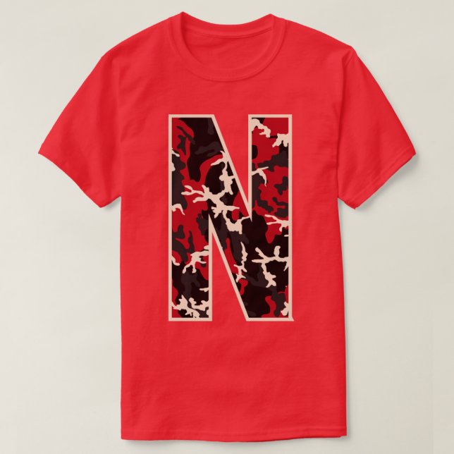 T-SHIRT LETTRE MAJUSCULE INITIALE N LETTRE MAJUSCULE LAMOB (Design devant)