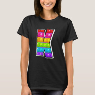 T-shirt LETTRE MAJUSCULE K COULET Alphabet K Funny Poppin