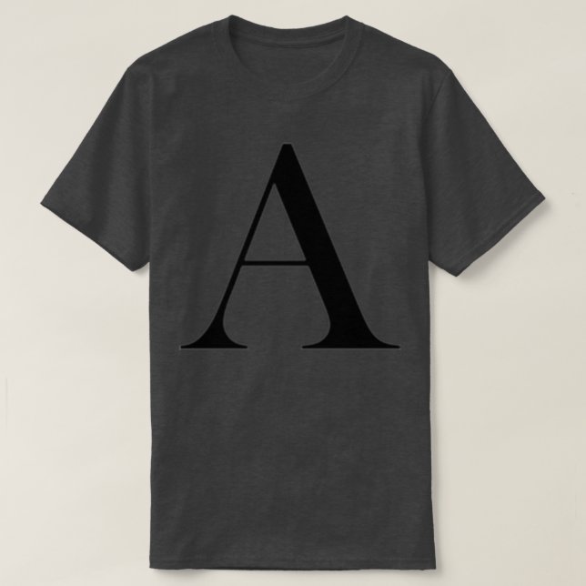 T-shirt Lettre majuscule - Monogramme de la lettre initial (Design devant)