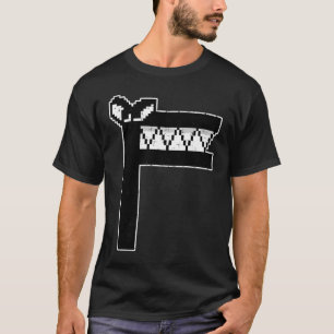 T-shirt Lettre Malin F Costume Garçons Pixel Alphabet Lore