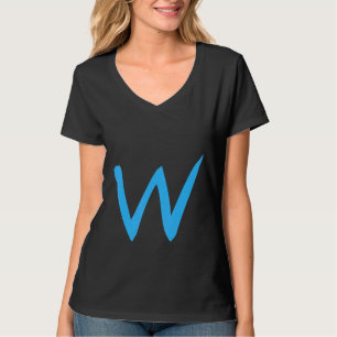T-shirt Lettre manuscrite alphabétique W