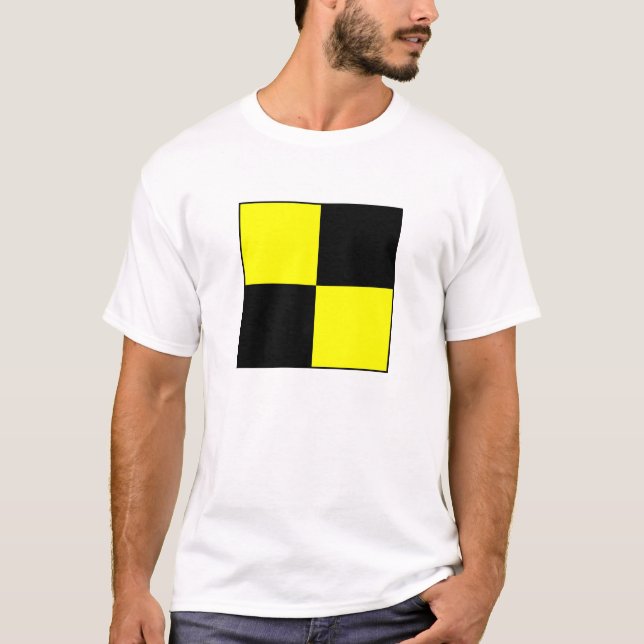 T-shirt Lettre maritime internationale de drapeau de (Devant)