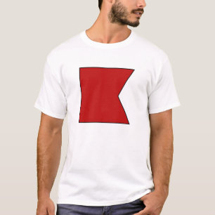 T-shirt Lettre maritime internationale de drapeau de