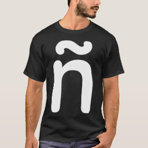 T-shirt Lettre minuscule N avec Tilde Virgulilla Espagnol