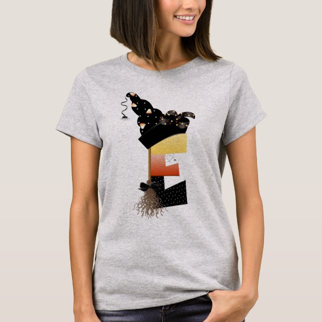 T-shirt LETTRE MONÂTRE Halloween E (Devant)