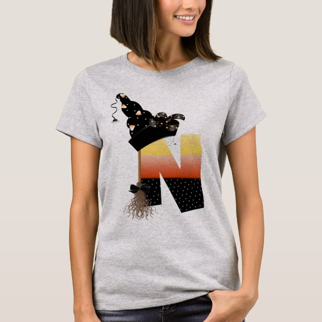 T-shirt LETTRE MONÂTRE Halloween N (Devant)