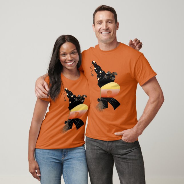 T-shirt LETTRE MONÂTRE Halloween R (Unisexe)