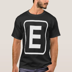 T-shirt Lettre monogramme E Alphabet initial Monogramme Wo