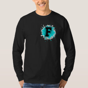 T-shirt Lettre monographie F Alphabet Initiales Pour Noms