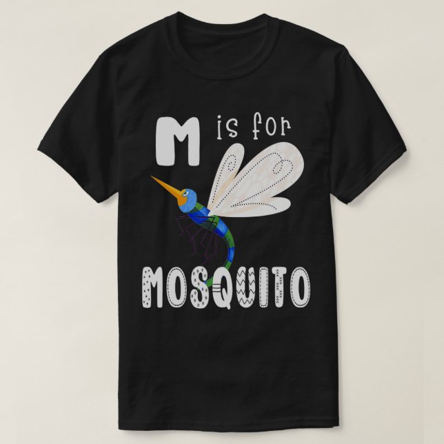 T-shirt Lettre moustique M Alphabet Insect Enseignant (Design devant)