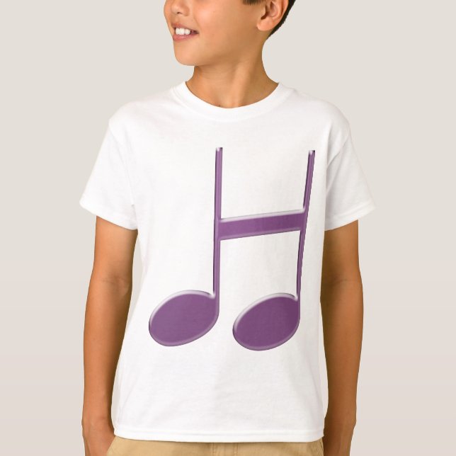 T-shirt Lettre musicale H – Conception de note de huitième (Devant)