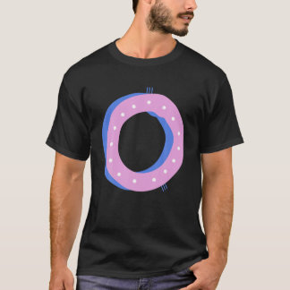 T-shirt LETTRE-O alphabet blanc Caractère-O typographie