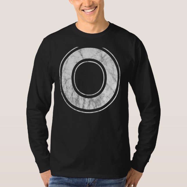 T-shirt Lettre O Alphabet majuscule Monogramme initial (Devant)