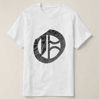T-shirt Lettre "O" dans le style gothique