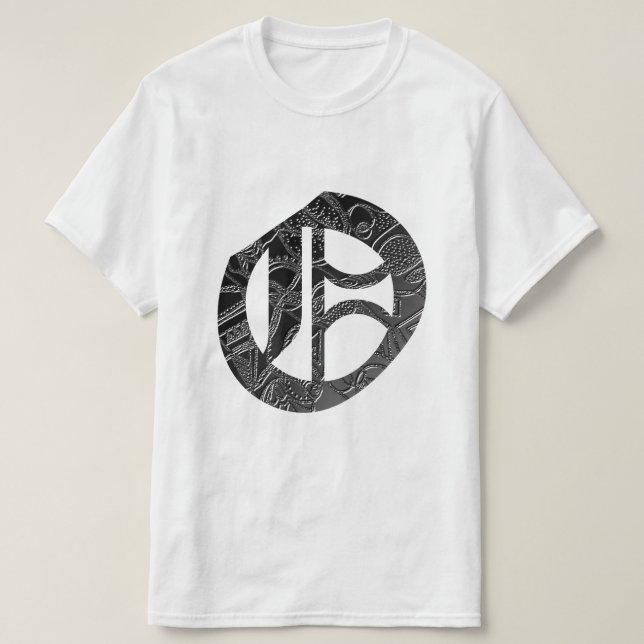 T-shirt Lettre "O" dans le style gothique (Design devant)