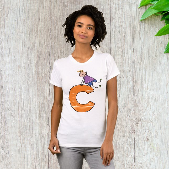 T-SHIRT LETTRE ORANE C (Créateur téléchargé)